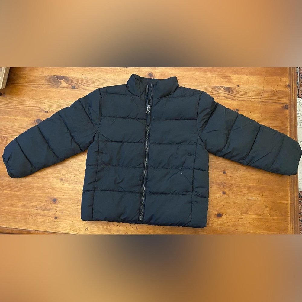 Kids Black Puffer Jacket Black Size XS (4)